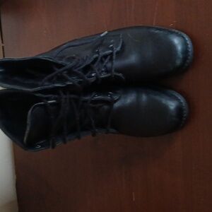 Womens Black Leather Boots 8